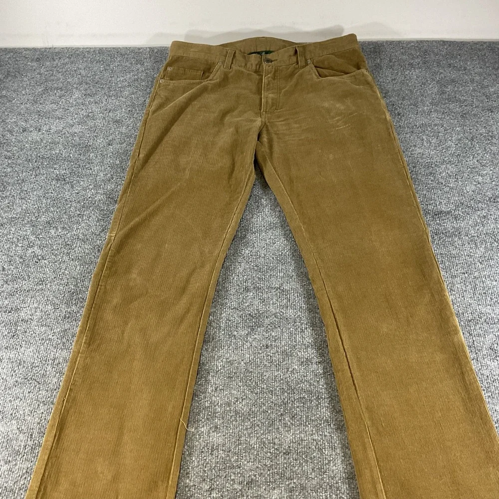 Woolrich Corduroy Pants Mens 34x34 Brown Straight Leg Cotton Casual Outdoor
